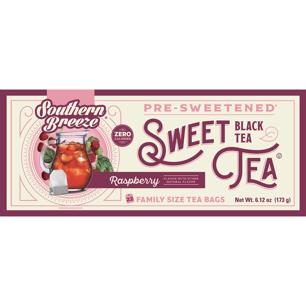 Southern Breeze Hot Brew Sweet Tea Raspberry Iced Black Tea - 22 Count