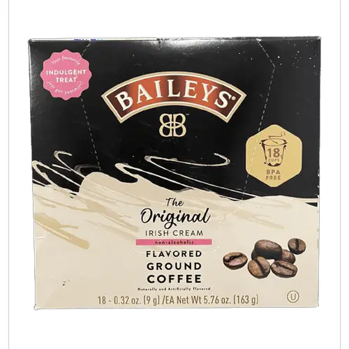 Baileys Original Irish Cream Coffee, Medium Roast Single Serve Cups - 18 Count