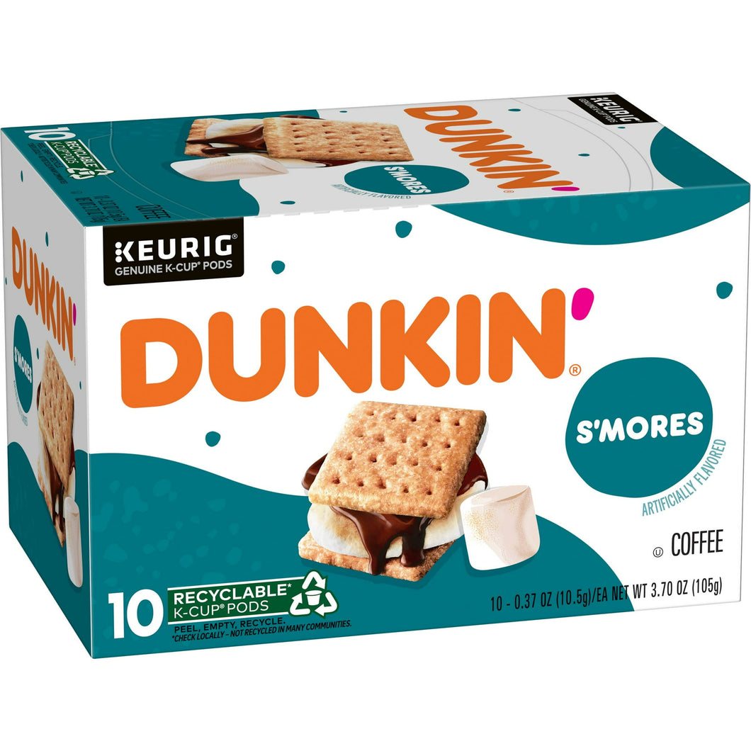 Dunkin Donuts S’mores Flavored Coffee, Medium Roast, Keurig K-Cups- 10 Count