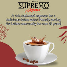 Cafe Supremo 100% Espresso Ground Coffee, Dark Roast Can - 34.5 Ounce