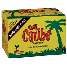 Cafe Caribe Latin Inspired Dark Roasted Espresso Blend Coffee Single Serve Cups - 12 Count