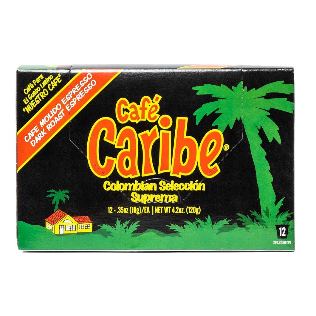 Cafe Caribe 100% Colombian Dark Roast Single Serve Coffee K-Cups - 12 Count