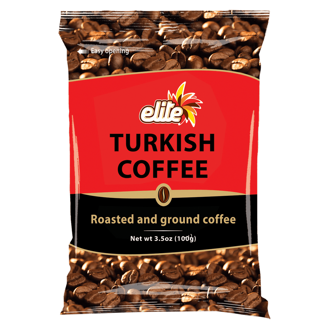 Elite Traditional Turkish Coffee Dark Roasted and Ground - 3.5 Ounce