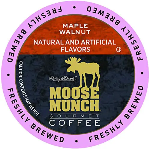 Moose Munch Maple Walnut Flavored Single Serve Coffee Cups - 18 Count