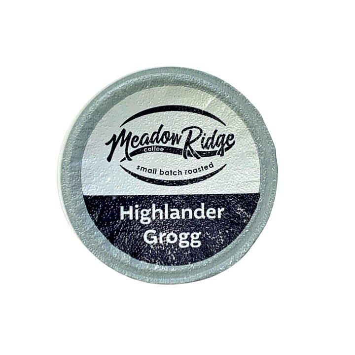 Meadow Ridge Coffee Highlander Grogg Flavored Single Serve Cups - 12 Count (Case of 6)
