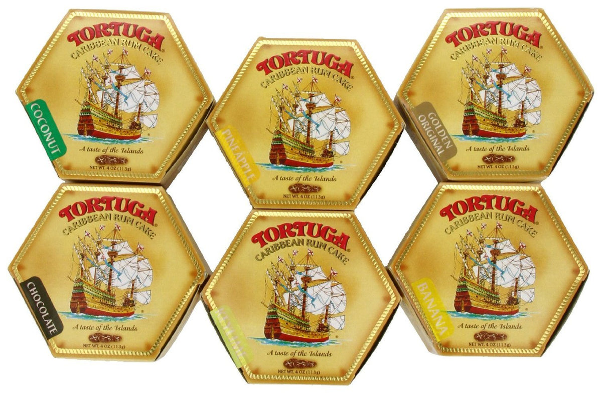 TORTUGA Rum Cake Variety Sampler 6 Flavors Meadow Ridge Coffee