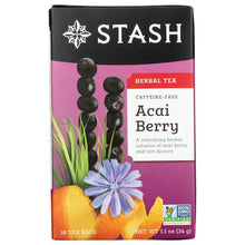 Stash Tea Acai Berry Caffeine Free Herbal Tea Bags - 18 Count