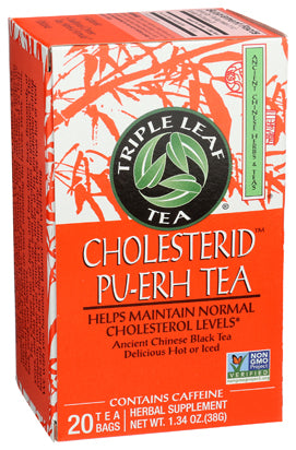Triple Leaf Tea Cholesterid Herbal Tea Bags - 20 Count (Case of 6)