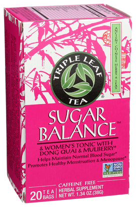 Triple Leaf Tea Sugar Balance Herbal Tea Bags - 20 Count (Case of 6)