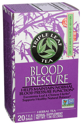 Triple Leaf Tea Blood Pressure Herbal Tea Bags - 20 Count (Case of 6)