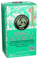 Triple Leaf Tea Ginkgo And Decaf Green Tea Bags - 20 Count (Case of 6)