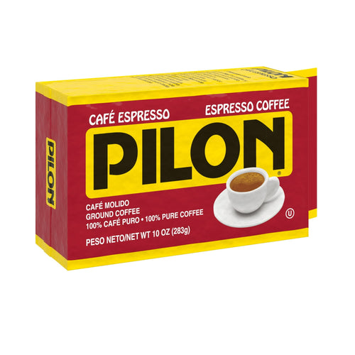 Cafe Pilon 100% Pure Coffee Espresso Bricks - 10 Ounce (Case of 6)