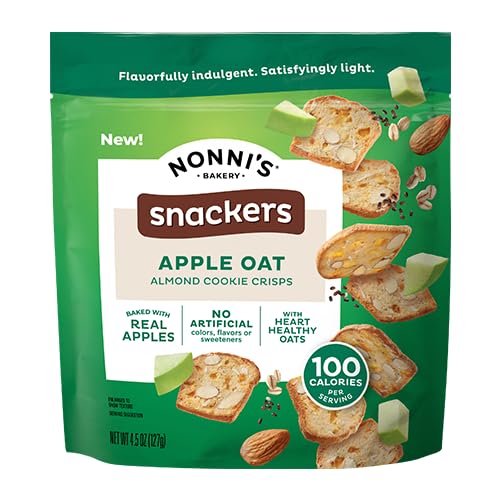 Nonni's Bakery Snackers - Apple Oat Almond Cookie Crisps - 4.5 oz