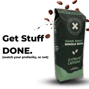 Black Insomnia- The Strongest Coffee in the World - Dark Roast Whole Bean - 1lb Bag