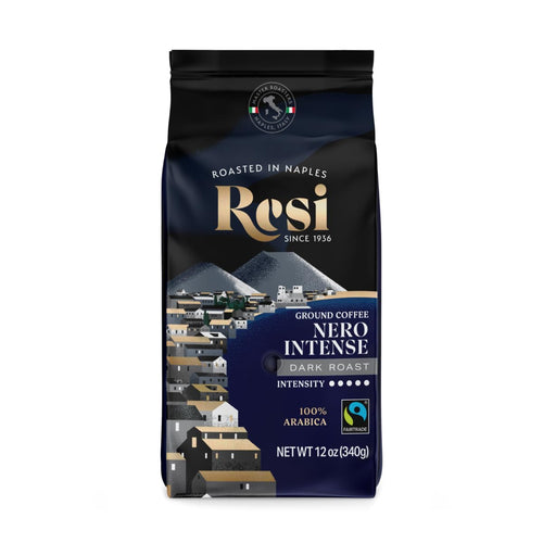 Resi Coffee Nero Intense Dark Roast From Italy, Ground - 12 Ounce (Case of 6)