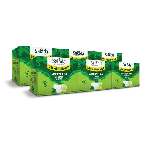 Salada Decaffeinated Natural Green Tea Bags - 40 Count (Case of 6)