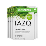 Tazo Tea Organic Zen Green Tea Bags - 16 Count (Case of 6)