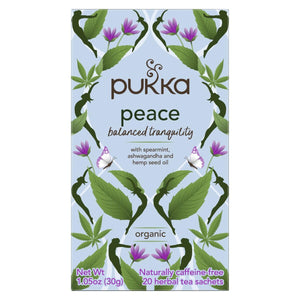 Pukka Organic Tea Bags, Peace Herbal Tea with Spearmint, Ashwagandha - 20 Count