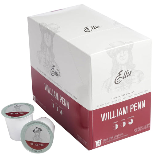 Ellis Coffee William Penn Medium Roast Single Serve Coffee Cups - 24 Count