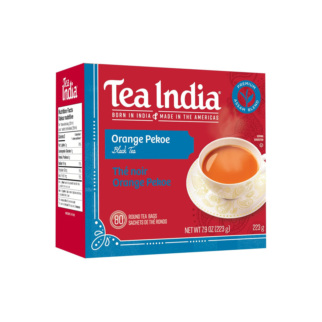 Tea India Orange Pekoe Black Tea Bags - 80 Count