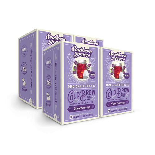 Southern Breeze Cold Brew Blackberry Iced Tea Bags - 20 Count (Case of 4)