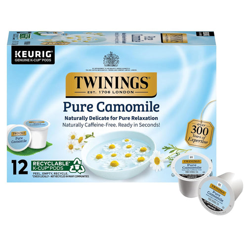 Twinings Pure Camomile Caffeine Free Herbal Tea K-Cups - 12 Count (Case of 6)