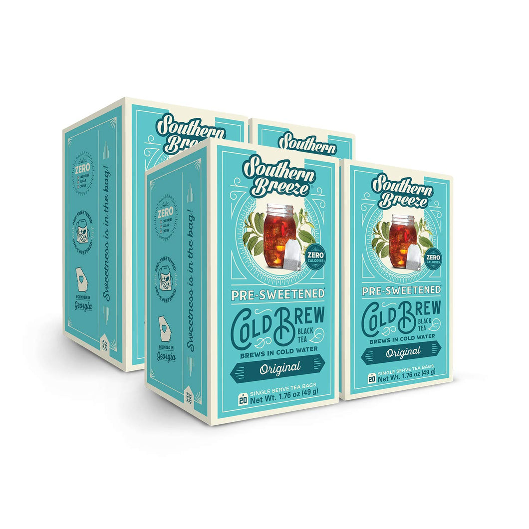 Southern Breeze Cold Brew Original Iced Tea Bags - 20 Count (Case of 4)