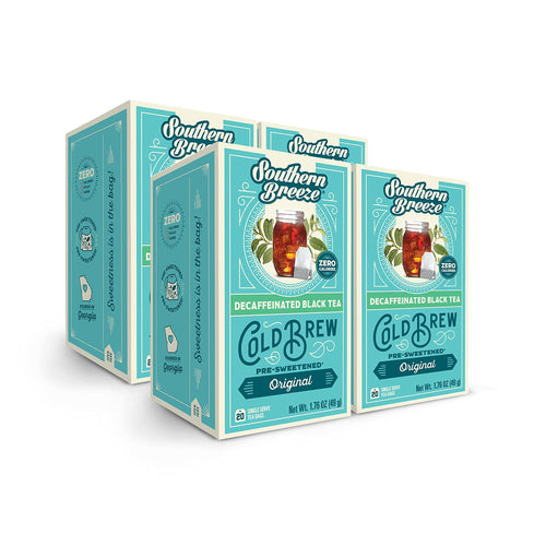 Southern Breeze Decaf Cold Brew Original Iced Tea Bags - 20 Count (Case of 4)