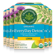 Traditional Medicinals Everyday Detox Lemon Herbal Tea - 16 Count (Case of 6)