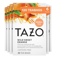 Tazo Tea Wild Sweet Passion Caffeine Free Herbal Tea Bags - 20 Count (Case of 6)