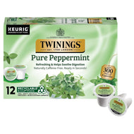 Twinings Tea Pure Peppermint Single Serve K-Cups - 12 Count (Case of 6)