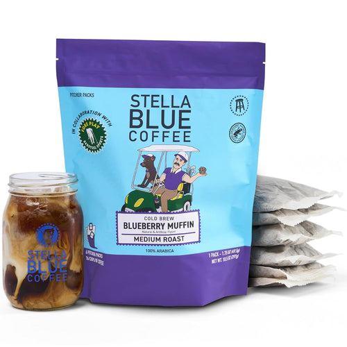 Stella Blue Cold Brew Blueberry Muffin Flavored 100% Arabica - 6 Count (Case of 4)