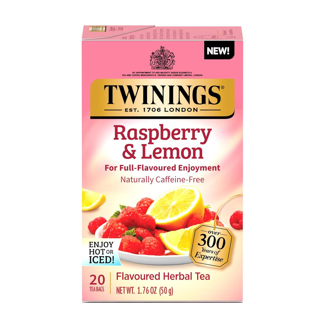Twinings Raspberry & Lemon Herbal Tea Bags - 20 Count