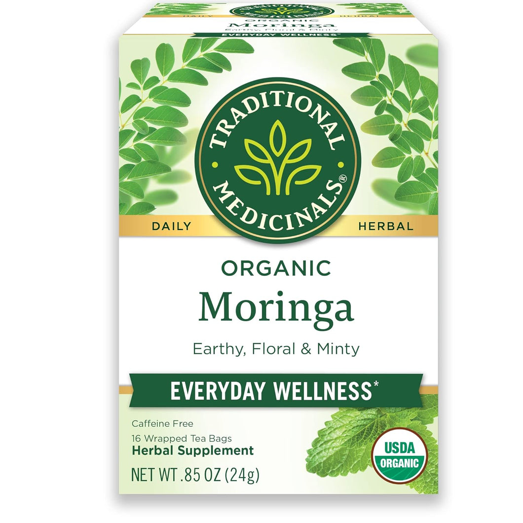 Traditional Medicinals Tea Organic Moringa with Spearmint & Sage - 16 Tea Bags