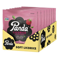 Panda Natural Soft Chews Raspberry Licorice Candy - 7 Ounce Bag (Case of 8)