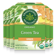 Traditional Medicinals Organic Green Ginger Tea Bags - 16 Count (Case of 6)