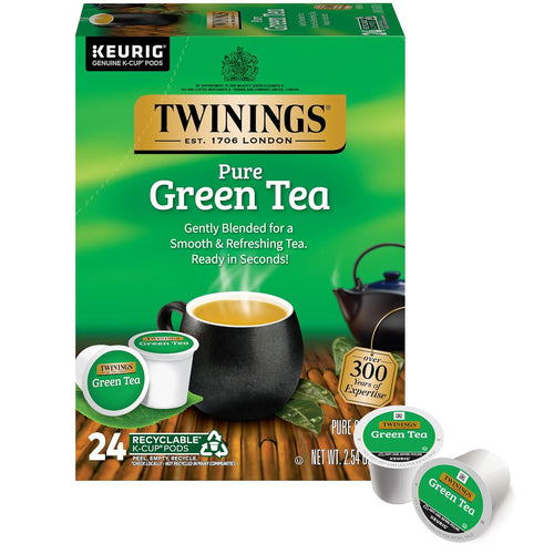Twinings Pure Green Tea Single Serve K-Cups - 24 Count (Case of 4)