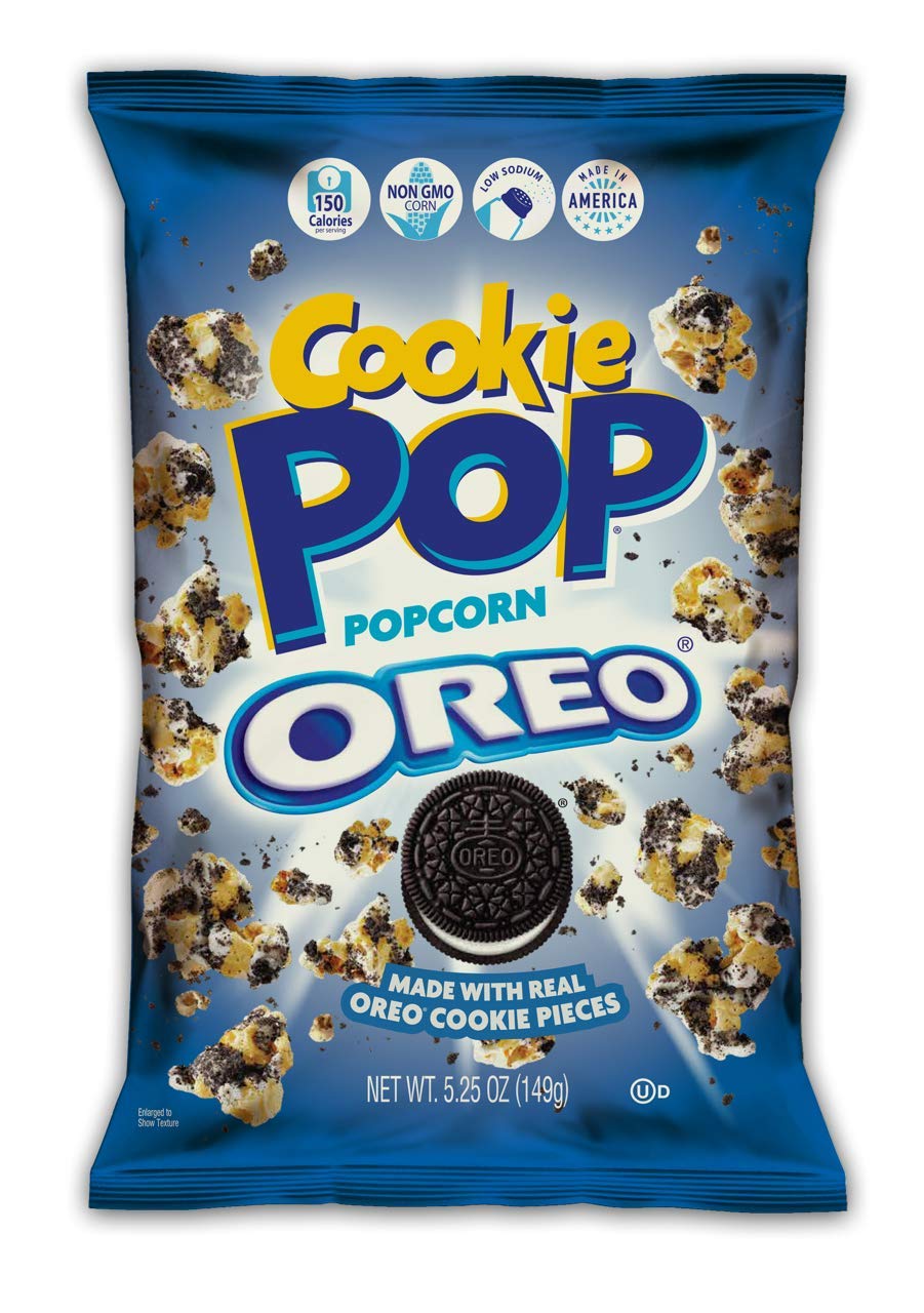 Snack Pop Oreo Cookie Coated Popcorn, Made with Real Cookie Pieces - 5.25oz