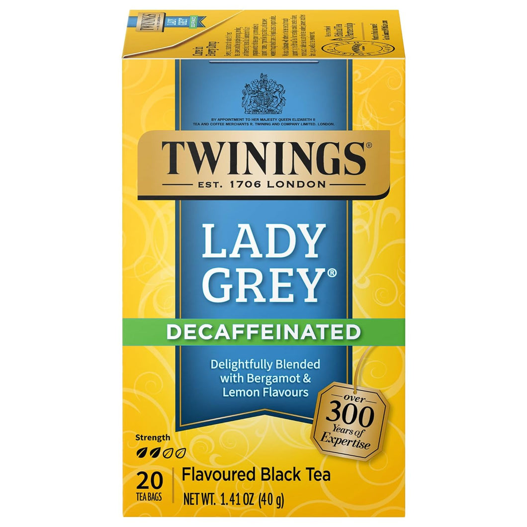 Twinings Decaf Lady Grey Black Tea Bags - 20 Count