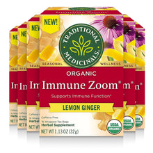 Traditional Medicinals Immune Zoom Lemon & Ginger Tea Bags - 16 Count (Case of 6)