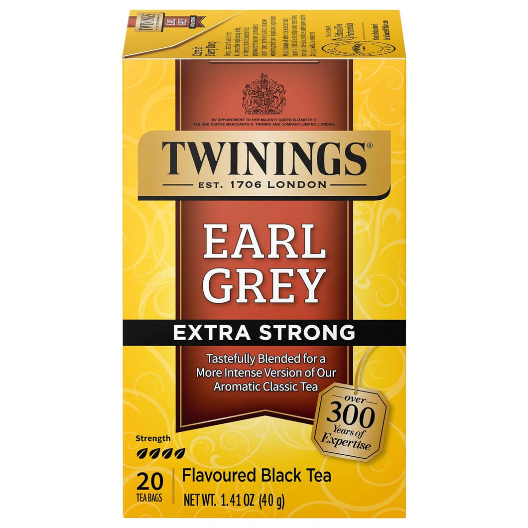 Twinings Tea Earl Grey Extra Bold Black Tea Bags - 20 Count