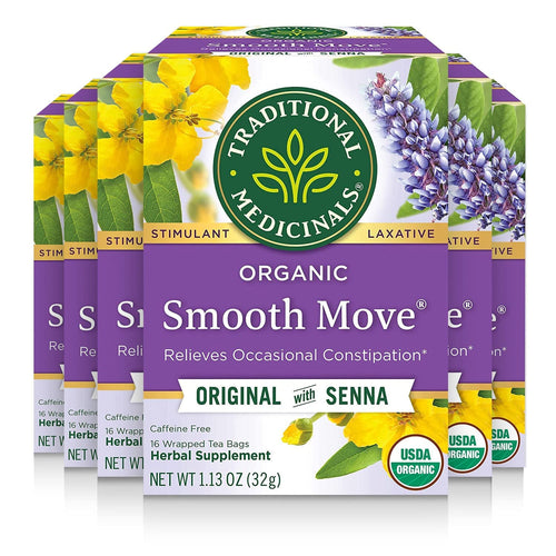 Traditional Medicinals Smooth Move With Senna Herbal Tea - 16 Count (Case of 6)