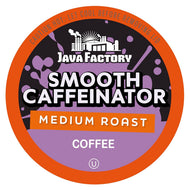 Java Factory Smooth Caffeinator Medium Roast Single Serve Coffee - 12 Count (Case of 6)