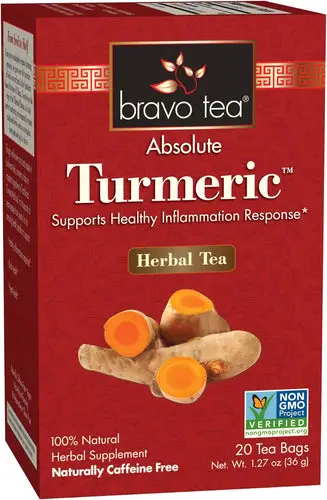Bravo Tea Absolute Turmeric Herbal Tea Bags - 20 Count