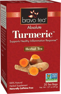 Bravo Tea Absolute Turmeric Herbal Tea Bags - 20 Count