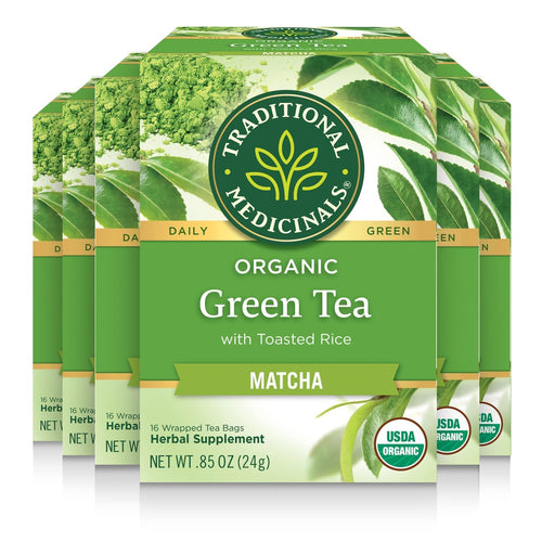 Traditional Medicinals Ogrniac Green Tea Matcha - 16 Count (Case of 6)