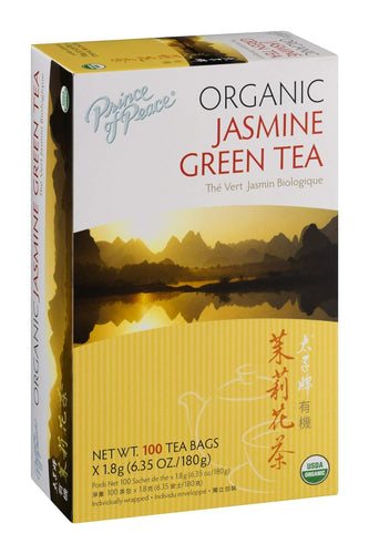 Prince of Peace 100% Organic Jasmine Green Tea bags -100 Count