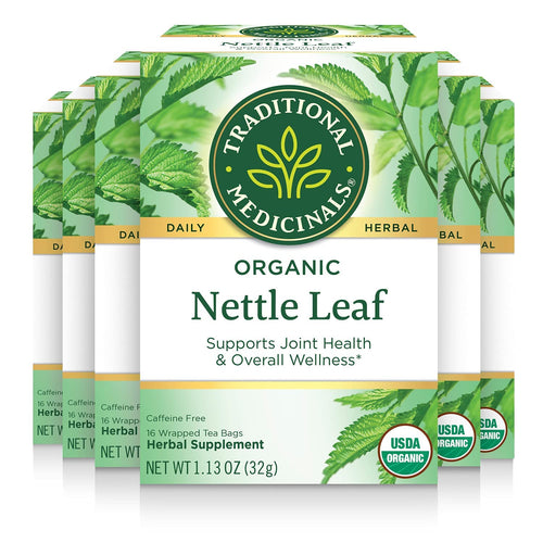 Traditional Medicinals Tea, Organic Nettle Leaf Tea Bags - 16 Count (Case of 6)