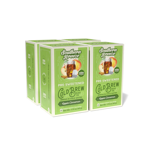 Southern Breeze Cold Brew Apple Cinnamon Iced Tea Bags - 20 Count (Case of 4)