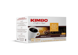 Kimbo Buon Giorno Breakfast Blend Coffee Single Serve Cups - 10 Count